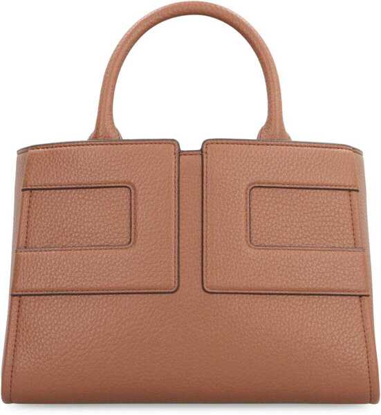 Genti de mana Elisabetta Franchi Elisabetta Franchi Medium Tote Bag With Logo Brown Femei (BM 19429560) 4