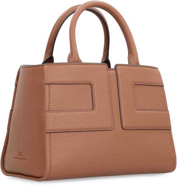 Genti de mana Elisabetta Franchi Elisabetta Franchi Medium Tote Bag With Logo Brown Femei (BM 19429563) 3