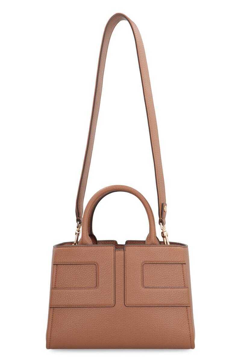 Genti de mana Elisabetta Franchi Elisabetta Franchi Medium Tote Bag With Logo Brown Femei (BM 19429563) 5
