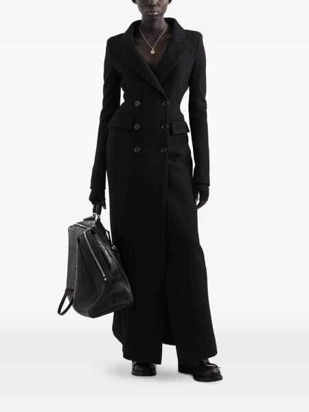 Paltoane Dolce & Gabbana Dolce & Gabbana Double-Breasted Coat In Wool Black Femei (BM 19429965) 2
