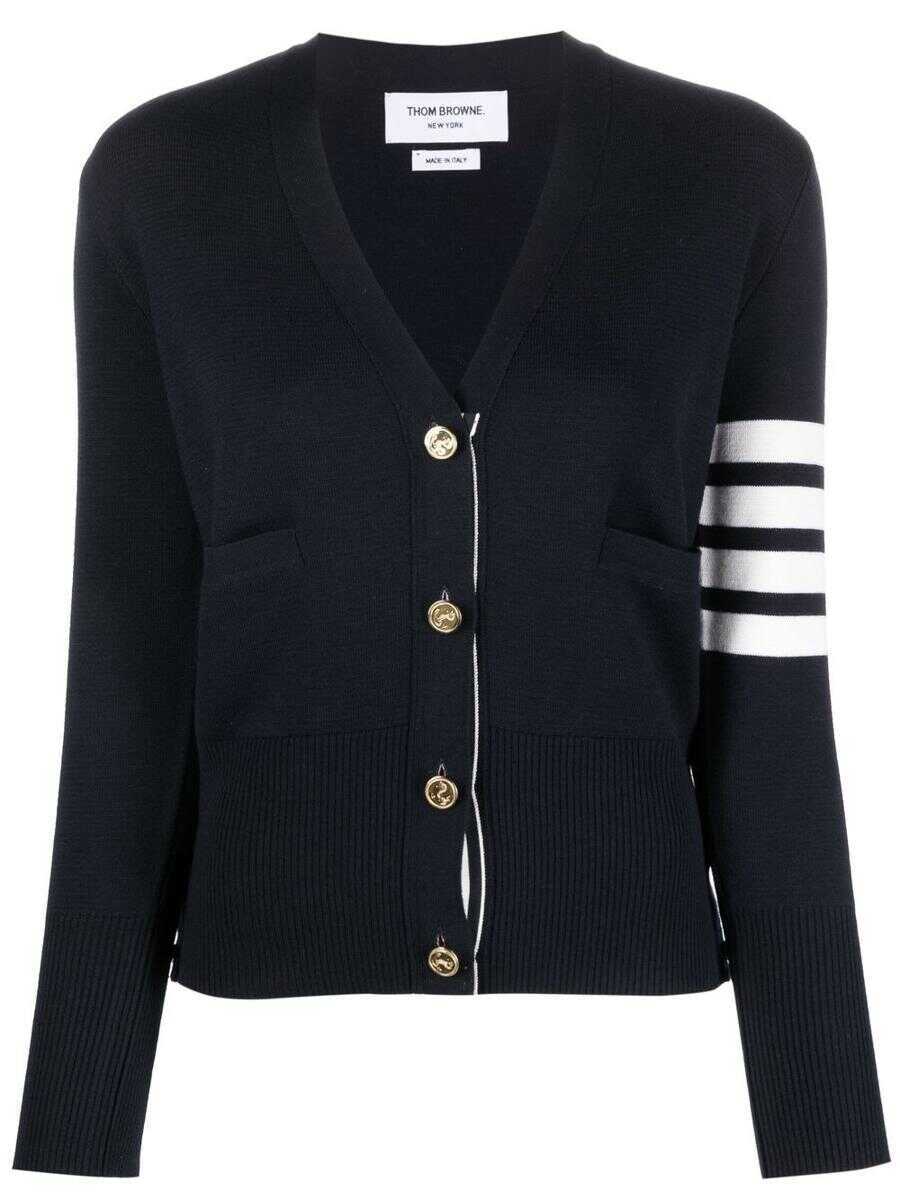 Cardigane Thom Browne Thom Browne Wool Cardigan BLUE Femei (BM 19430211) 1