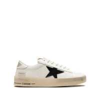 Sneakers Golden Goose 'Stardan' White Low Top Sneakers With Star Patch In Leather And Fabric Man