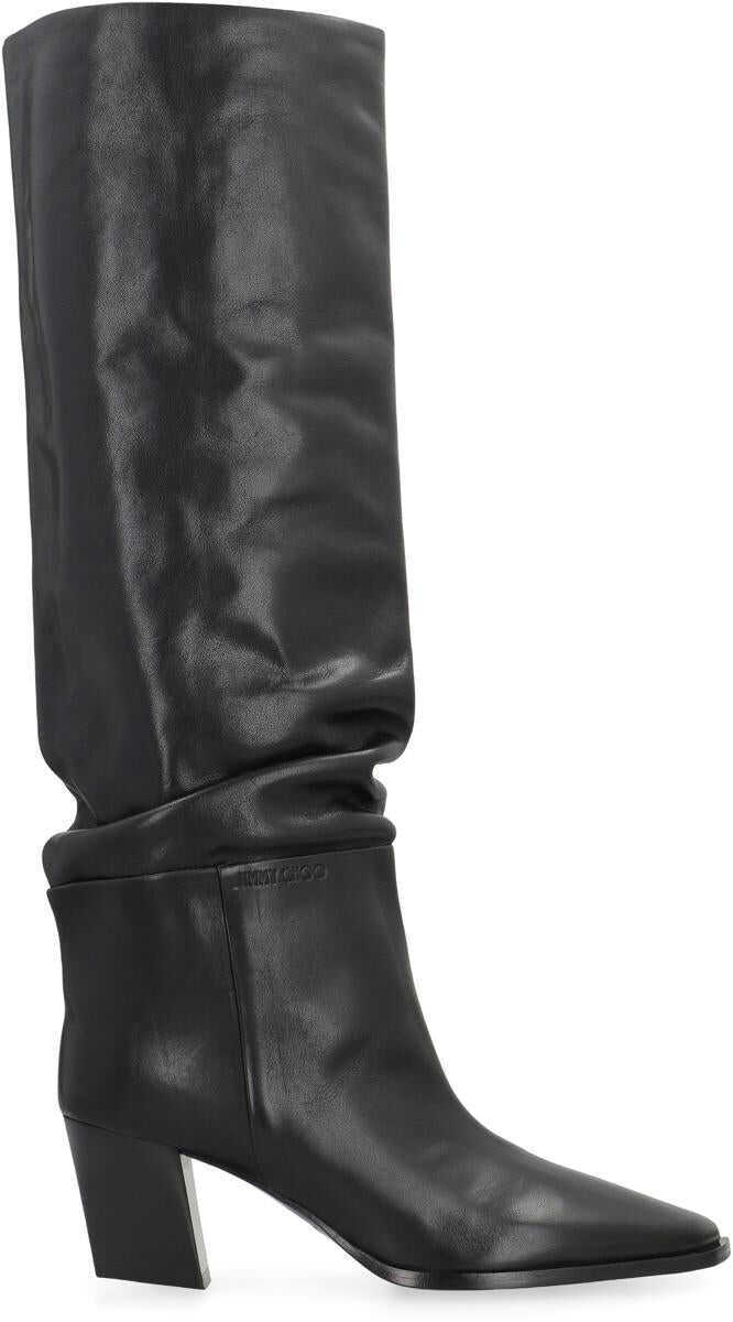 Bocanci Jimmy Choo Jimmy Choo Hart Leather Boots Black Femei (BM 19430829) 2