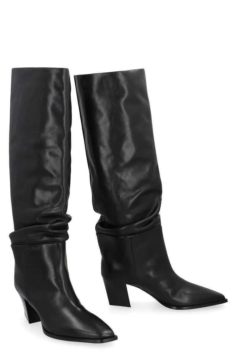 Bocanci Jimmy Choo Jimmy Choo Hart Leather Boots Black Femei (BM 19430829) 3