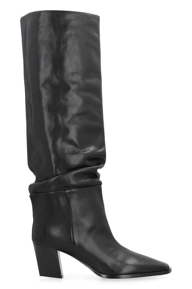 Bocanci Jimmy Choo Jimmy Choo Hart Leather Boots Black Femei (BM 19430829) 1