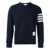Thom Browne Thom Browne Cotton Crewneck Sweatshirt BLUE
