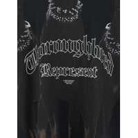 Tricouri REPRESENT pentru Barbati - Tricouri REPRESENT Thoroughbred Black T-Shirt With Doberman Graphic Print And Logo Lettering On The Front In Cotton Man Black Barbati (BM 19431654) - B-mall.ro