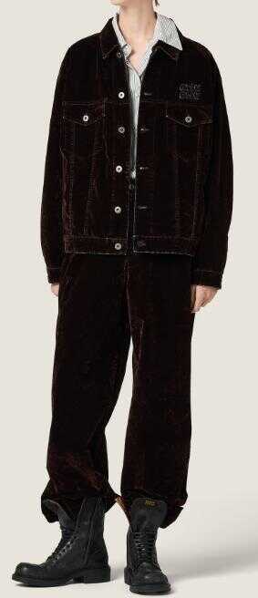 Geci Miu Miu Miu Miu Giubbotti Velvet Chambray Brown Femei (BM 19431663) 1