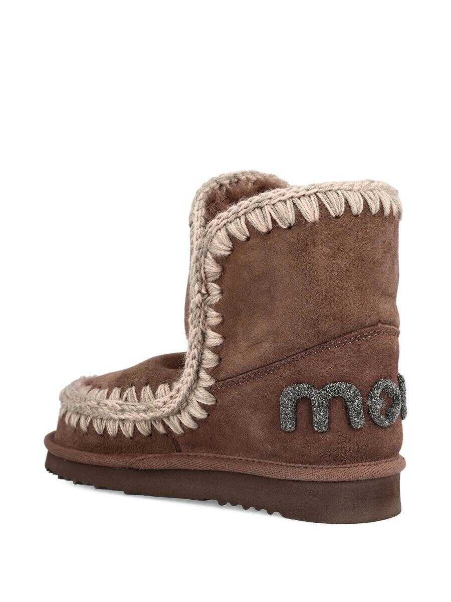 Bocanci Mou Mou Eskimo 18 Glitter Logo Shoes BROWN Femei (BM 19431750) 4
