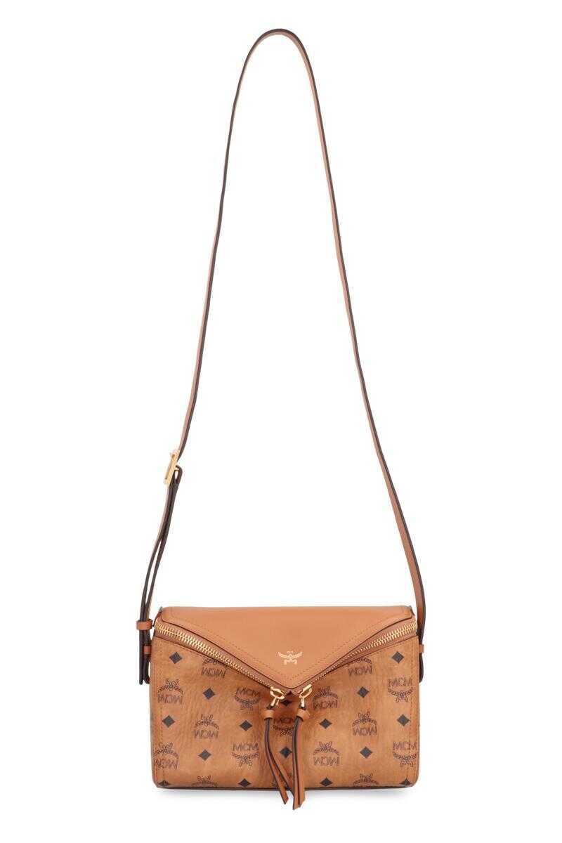 Genti de umar MCM Mcm Crossbody Bag Diamant 3D In Mixed Leather Visetos Brown Femei (BM 19431780) 5