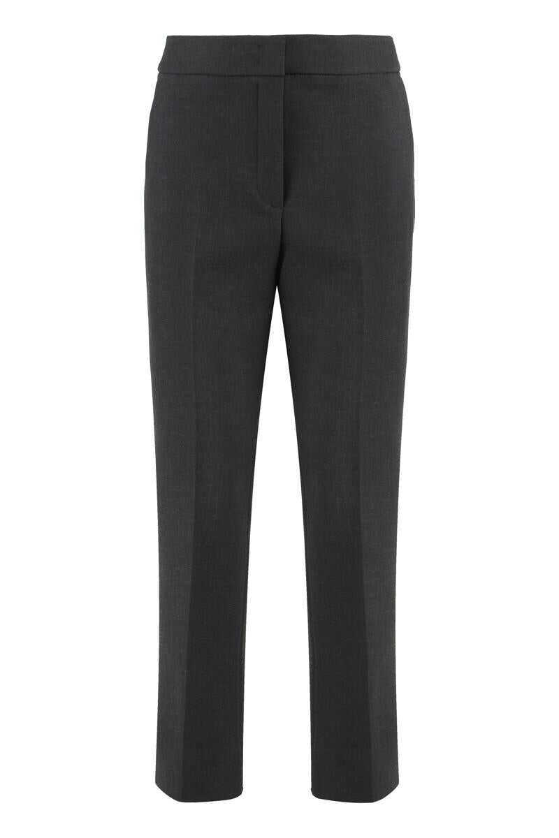 Pantaloni casual Peserico Peserico High-Waisted Trousers With A Crease GREY Femei (BM 19431906) 1