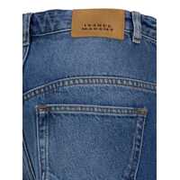 Blugi Isabel Marant Dama - Blugi Isabel Marant Lemony Light Blue Flared Jeans With Logo Patch In Cotton Denim Woman BLUE Femei (BM 19431909) - B-mall.ro