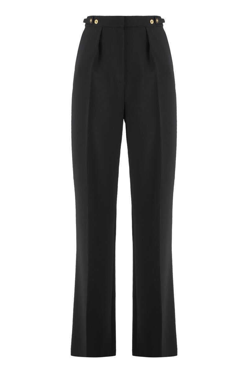 Pantaloni casual Elisabetta Franchi Elisabetta Franchi Trousers In Crepe With Jewelry Accessory Black Femei (BM 19431912) 1