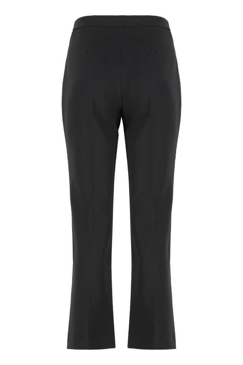 Pantaloni casual Elisabetta Franchi Elisabetta Franchi Pants In Double Crepe Black Femei (BM 19431918) 2