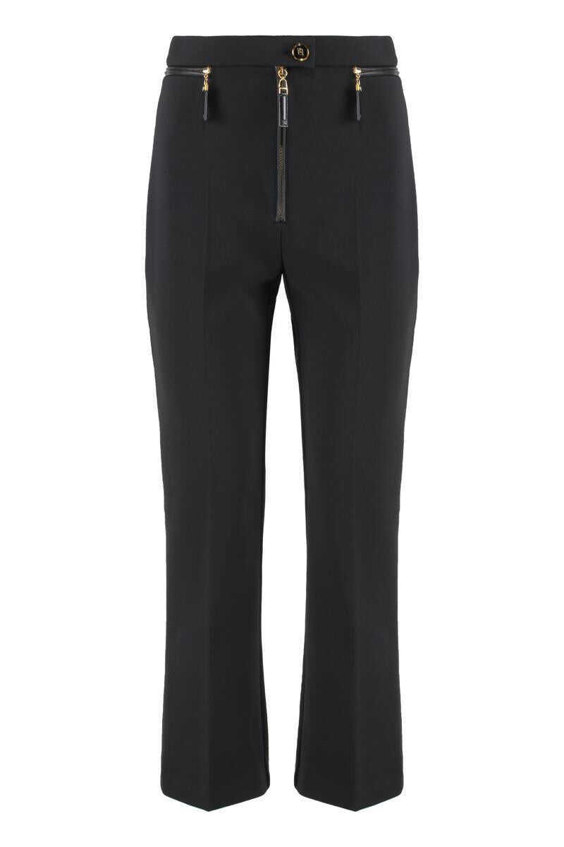 Pantaloni casual Elisabetta Franchi Elisabetta Franchi Pants In Double Crepe Black Femei (BM 19431918) 1