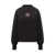Palm Angels Palm Angels Palm Angels Black Sweatshirt With Pink Embroidered Logo Black