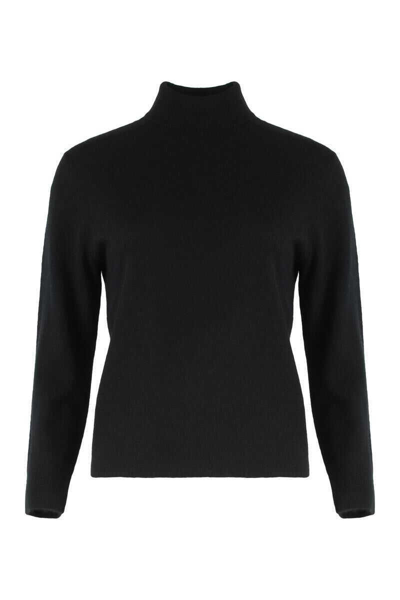 Pulovere Vince Vince Sweater With High Collar In Cashmere And Silk Black Femei (BM 19432356) 1