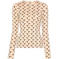 Topuri Marine Serre Moon Print Second Skin Top Femei