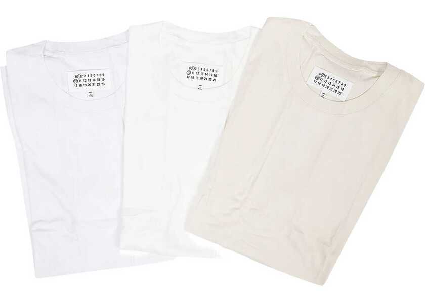 Tricouri Maison Margiela Pack Of Three T-Shirts WHITE Barbati (BM 19432823) 2