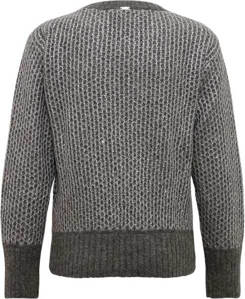Pulovere casual Herno Metallic Effect Sequin Jersey GREY Femei (BM 19432841) 2