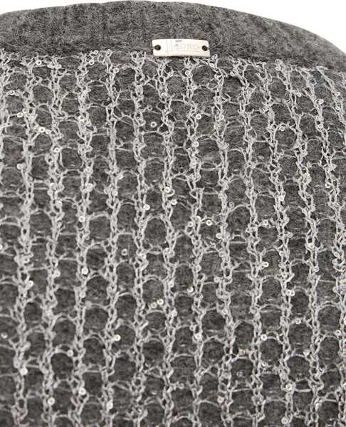 Pulovere casual Herno Metallic Effect Sequin Jersey GREY Femei (BM 19432841) 3