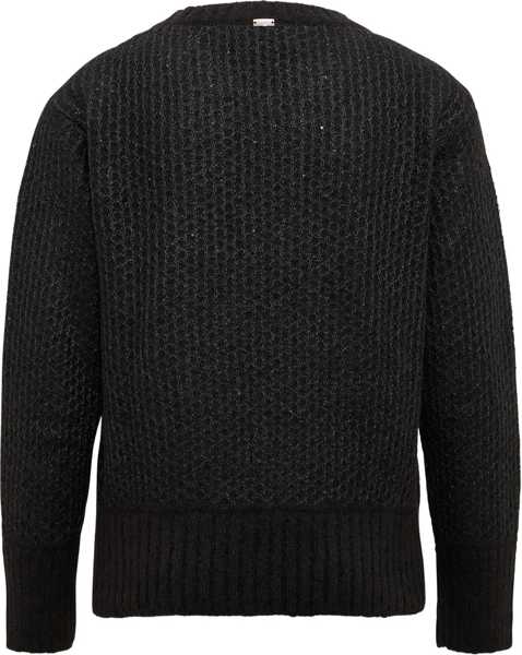 Pulovere casual Herno Metallic Effect Sequin Jersey BLACK Femei (BM 19432859) 2