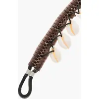 Bratari pentru Barbati - Bratari DSQUARED2 Leather Aloha Spirit Bracelet With Shells Brown Barbati (BM 19432898) - B-mall.ro