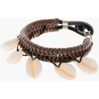 Bratari Leather Aloha Spirit Bracelet With Shells Barbati
