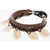 DSQUARED2 Leather Aloha Spirit Bracelet With Shells Brown