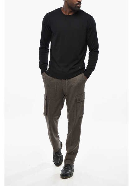 Pulovere CORNELIANI Crew Neck Virgin Wool Sweater Brown Barbati (BM 19432958) 4