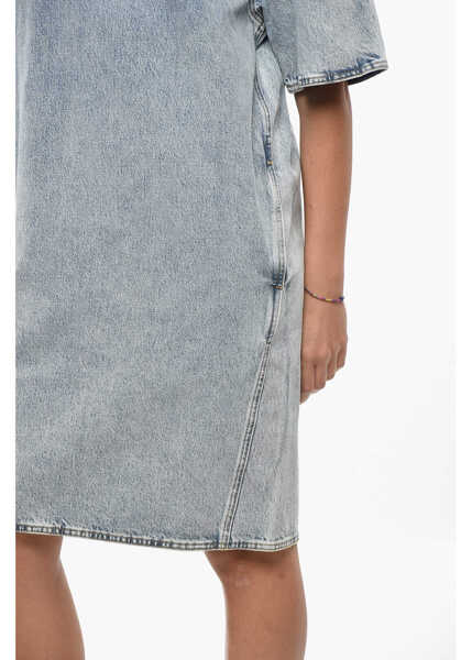 Rochii scurte TOTME Denim A-Line Dress Blue Femei (BM 19432967) 3