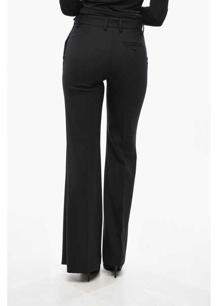 Pantaloni casual True Royal 4-Pocketed Bianca Twill Wool Blend Pants Black Femei (BM 19432970) 2