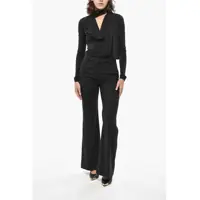 Pantaloni casual True Royal Dama - Pantaloni casual True Royal 4-Pocketed Bianca Twill Wool Blend Pants Black Femei (BM 19432970) - B-mall.ro