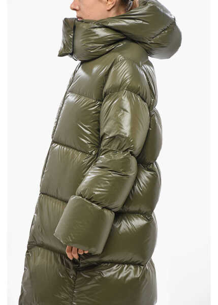 Geci de iarna Bacon Collar-Shaped Hood Storm Down Jacket Military Green Femei (BM 19432973) 2