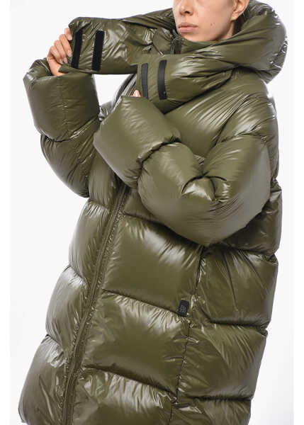 Geci de iarna Bacon Collar-Shaped Hood Storm Down Jacket Military Green Femei (BM 19432973) 4