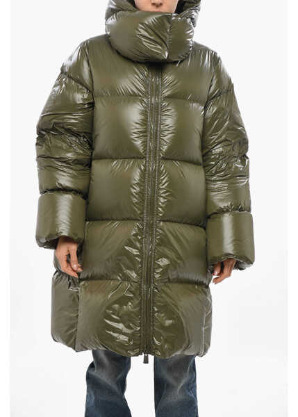 Geci de iarna Bacon Collar-Shaped Hood Storm Down Jacket Military Green Femei (BM 19432973) 1