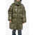 Bacon Collar-Shaped Hood Storm Down Jacket Military Green
