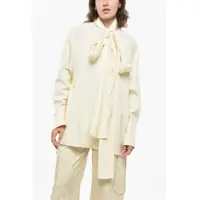 Bluze Silk Foulard Tie Neck Blouse Femei