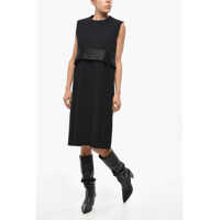 Rochii scurte Sleeveless Midi Dress With Satin Detail Femei