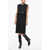 C&eacute;line Sleeveless Midi Dress With Satin Detail Black