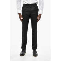 Pantaloni eleganti Virgin Wool Solid Color Pants Barbati