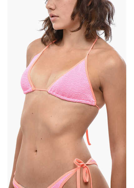 Bikini REINA OLGA High Waist Wave Motif Triangle Bikini Orange Femei (BM 19432991) 3