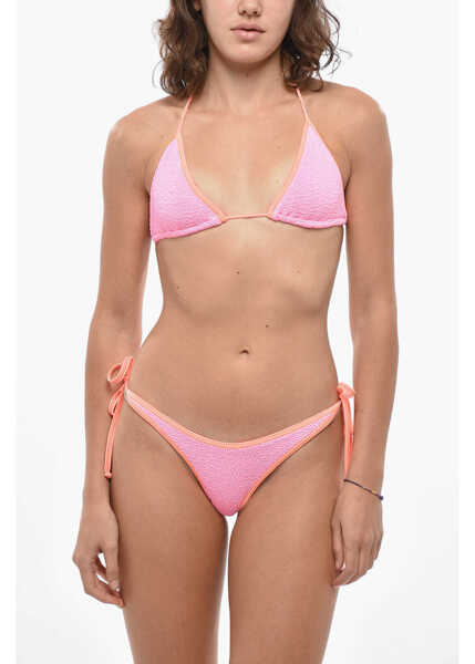 Bikini REINA OLGA High Waist Wave Motif Triangle Bikini Orange Femei (BM 19432991) 1