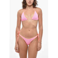 Bikini High Waist Wave Motif Triangle Bikini Femei