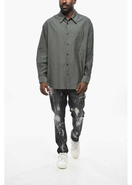 Camasi casual LEMAIRE Cotton Blend Shirt With Breast-Pocket Military Green Barbati (BM 19432997) 4