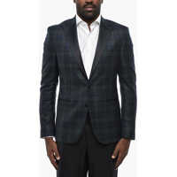Sacouri Cc Collection Virgin Wool Checked Re 2-Buttons Blazer Barbati