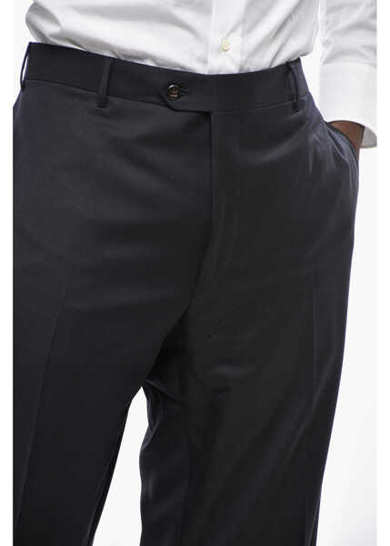 Pantaloni eleganti CORNELIANI Virgin Wool Pants With Belt Loops Blue Barbati (BM 19433006) 2