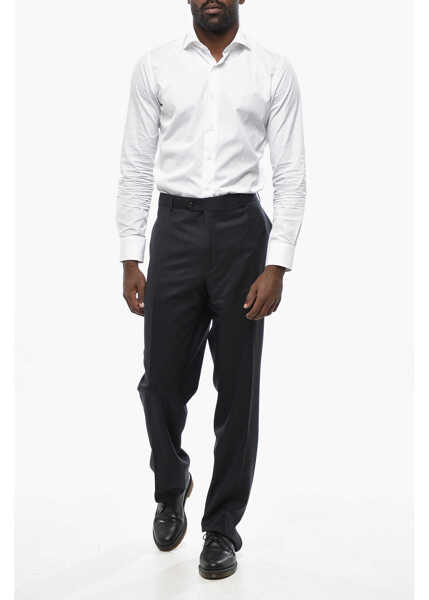 Pantaloni eleganti CORNELIANI Virgin Wool Pants With Belt Loops Blue Barbati (BM 19433006) 3