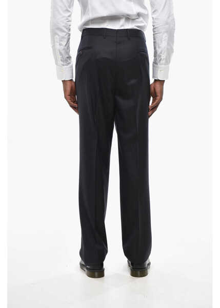 Pantaloni eleganti CORNELIANI Virgin Wool Pants With Belt Loops Blue Barbati (BM 19433006) 4