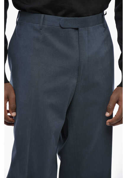 Pantaloni casual CORNELIANI Cc Collection Solid Color Cotton Pants Blue Barbati (BM 19433009) 2